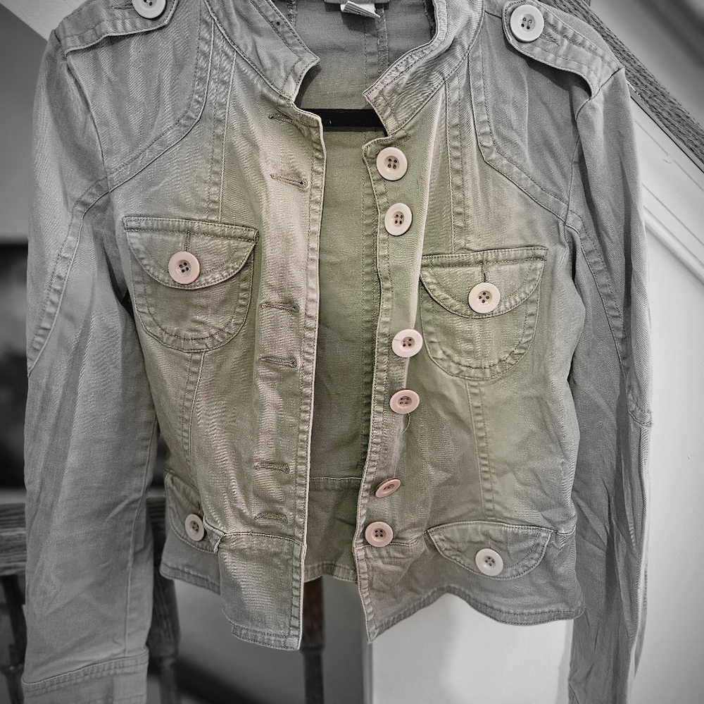 dELiA*s Gray Utility Jacket with Classic Collar